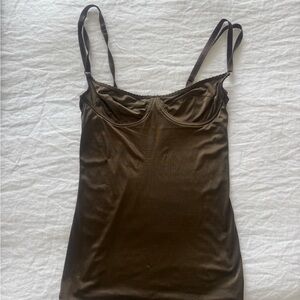 Dolce & Gabbana Chocolate Satin Top